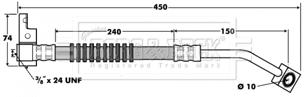 Flexible de frein BORG & BECK BBH7409