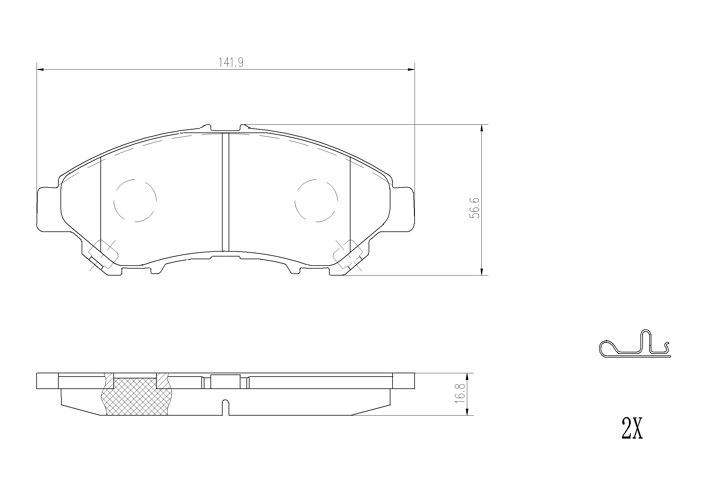 Kit de plaquettes de frein, frein à disque BREMBO P 83 190