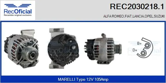 Alternateur RECOFICIAL REC2030218.1