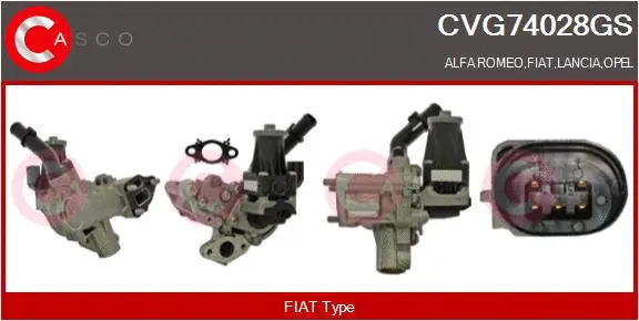 Vanne EGR CASCO CVG74028GS