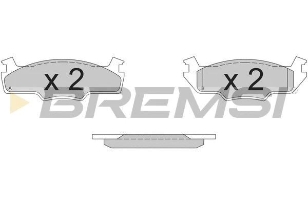 Kit de plaquettes de frein, frein à disque BREMSI BP2162