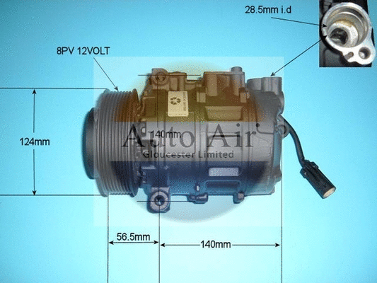 Compresseur, climatisation AUTO AIR GLOUCESTER 14-0266R