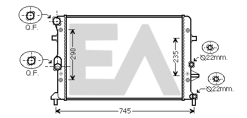Radiateur, refroidissement du moteur EACLIMA 31R77120