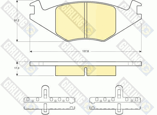Kit de plaquettes de frein, frein à disque GIRLING 6104635