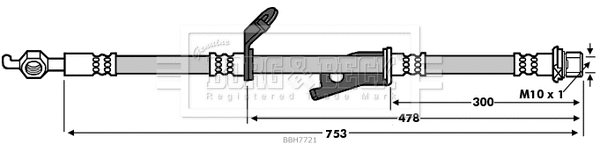 Flexible de frein BORG & BECK BBH7721