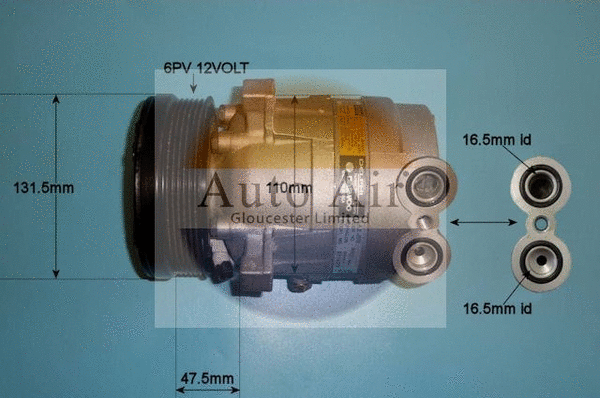Compresseur, climatisation AUTO AIR GLOUCESTER 14-0229