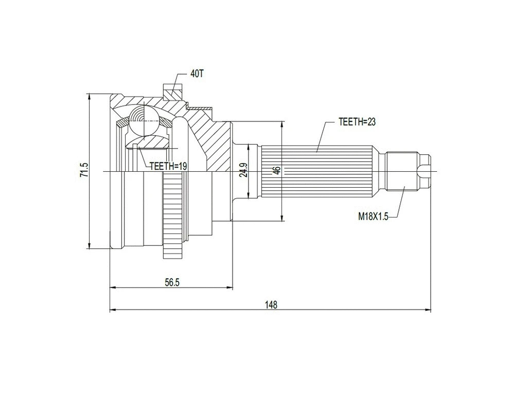Jeu de joints, arbre de transmission A.Z. Meisterteile AZMT-43-030-1038