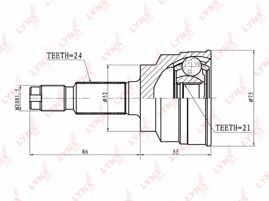 Jeu de joints, arbre de transmission LYNXAUTO CO-3625