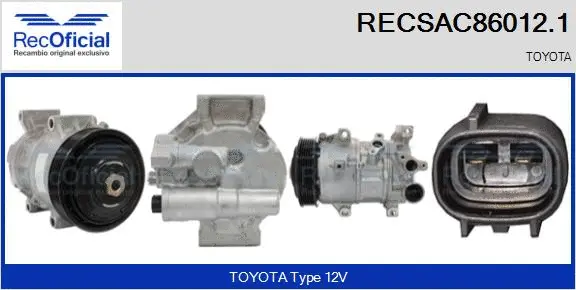Compresseur, climatisation RECOFICIAL RECSAC86012.1