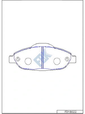 Kit de plaquettes de frein, frein à disque FBK FD18022