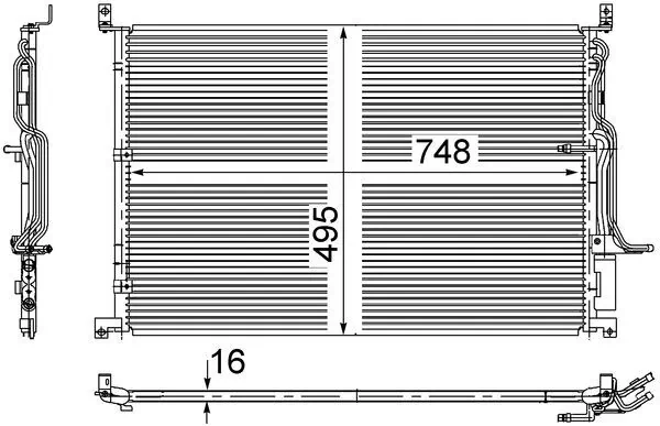 Condenseur, climatisation MAHLE AC 271 000S