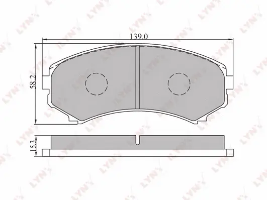Kit de plaquettes de frein, frein à disque LYNXAUTO BD-5506