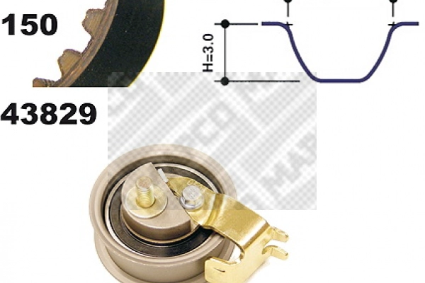 Kit de courroie crantée MAPCO 23829