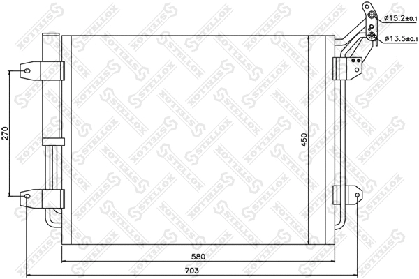 Condenseur, climatisation STELLOX 10-45198-SX