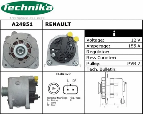 Alternateur Technika A24851
