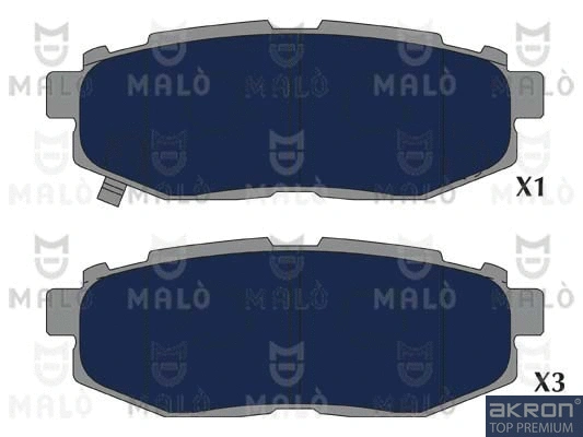 Kit de plaquettes de frein, frein à disque AKRON-MALÒ 1051298