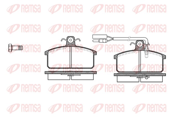 Kit de plaquettes de frein, frein à disque REMSA 0128.12