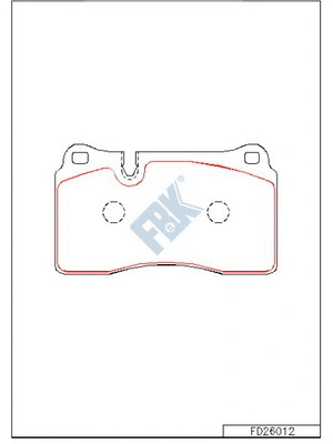 Kit de plaquettes de frein, frein à disque FBK FD26012