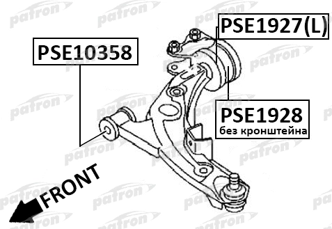 Suspension, bras de liaison PATRON PSE10358