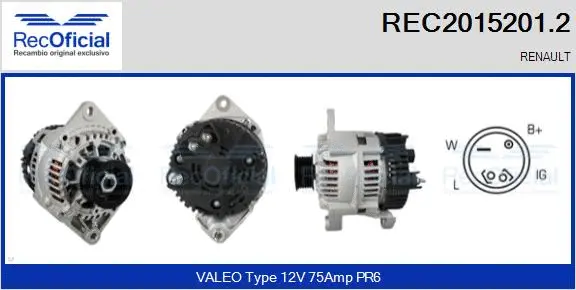 Alternateur RECOFICIAL REC2015201.2