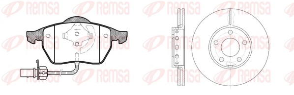 Kit de freins, frein à disques REMSA 8390.00