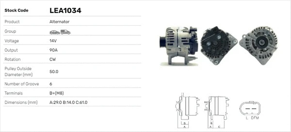 Alternateur LUSA LEA1034