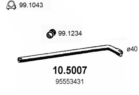 Tuyau d'échappement ASSO 10.5007