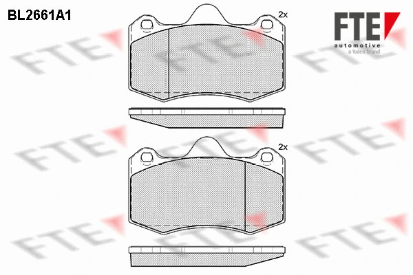 Kit de plaquettes de frein, frein à disque FTE 9010900