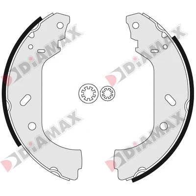 Jeu de mâchoires de frein DIAMAX N01034