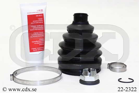 Jeu de joints-soufflets, arbre de commande CDX 22-2322