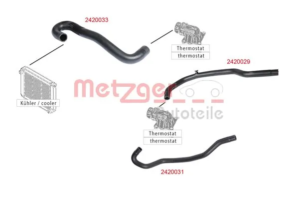 Durite de radiateur METZGER 2420033