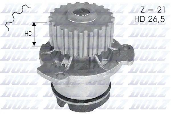 Pompe à eau, refroidissement du moteur DOLZ L121