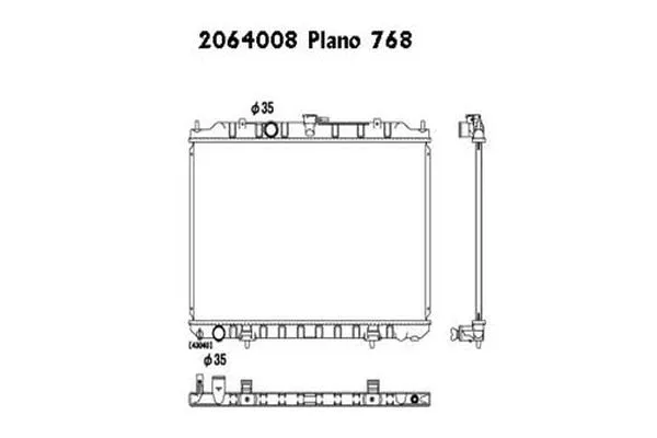 Radiateur, refroidissement du moteur ORDONEZ 2064008