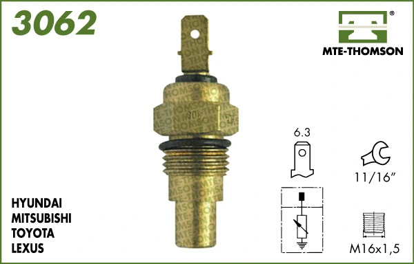 Sonde, température du liquide de refroidissement MTE-THOMSON 3062