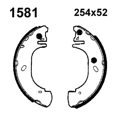 Jeu de mâchoires de frein BSF 01581