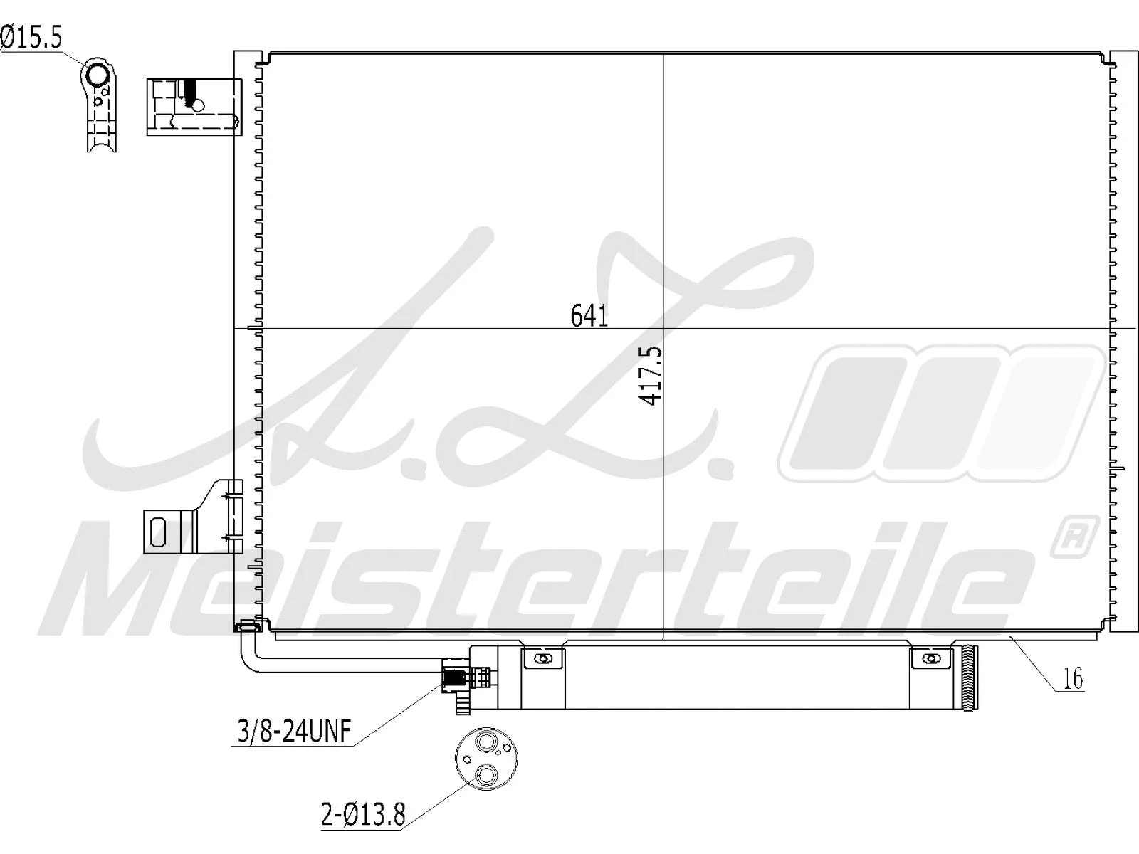 Condenseur, climatisation A.Z. Meisterteile AZMT-45-030-1428