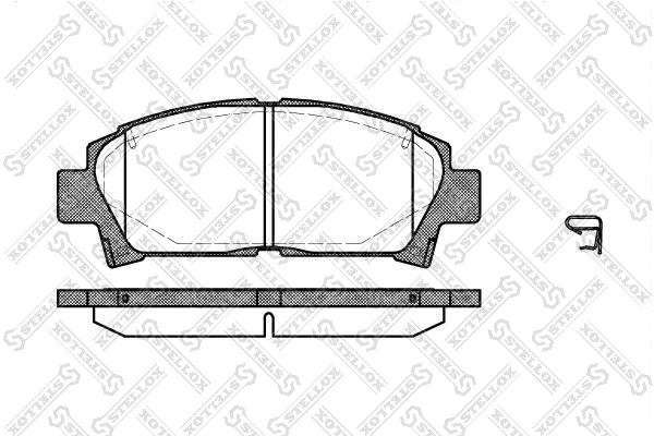 Kit de plaquettes de frein, frein à disque STELLOX 438 002-SX