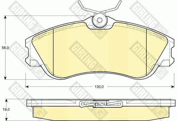 Kit de plaquettes de frein, frein à disque GIRLING 6112951