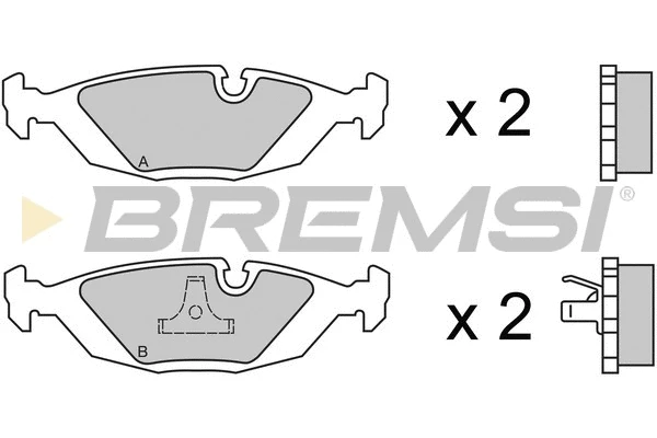 Kit de plaquettes de frein, frein à disque BREMSI BP2236