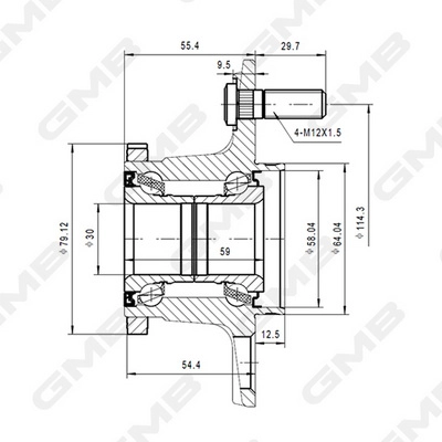 Moyeu de roue GMB GH20290T