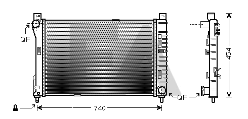 Radiateur, refroidissement du moteur EACLIMA 31R50085