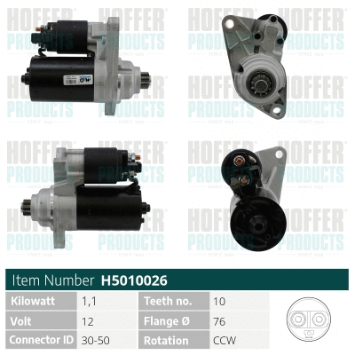 Démarreur HOFFER H5010026