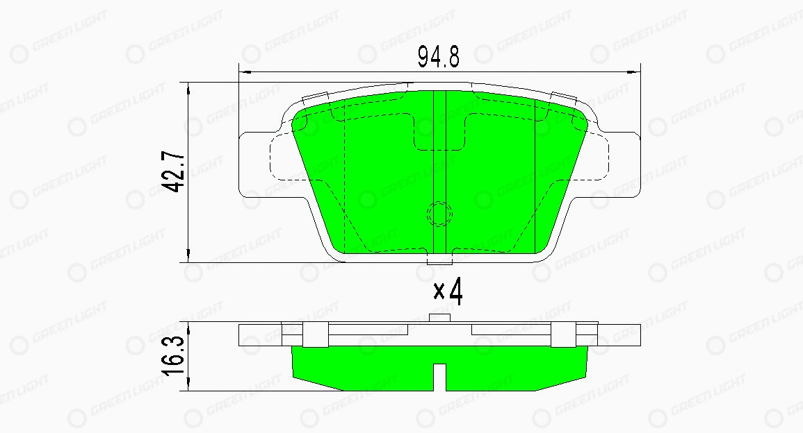 Kit de plaquettes de frein, frein à disque Automotive Adriado GLBP0028