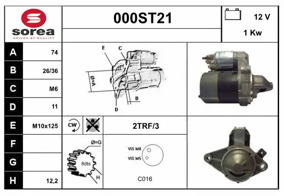 Démarreur STARTCAR 000ST21