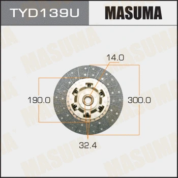 Disque d'embrayage MASUMA TYD139U