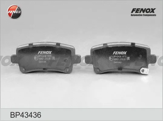 Kit de plaquettes de frein, frein à disque FENOX BP43436
