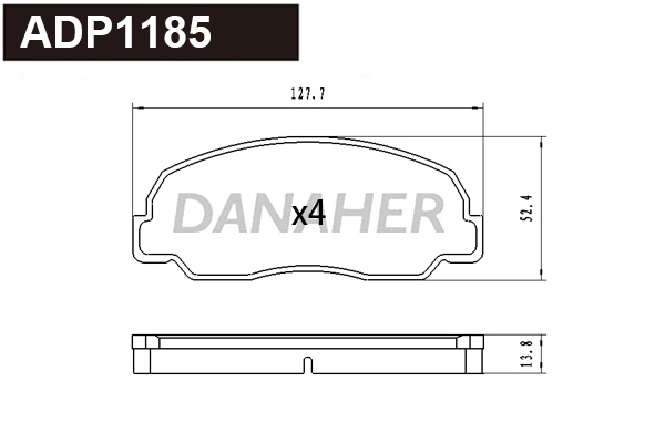 Kit de plaquettes de frein, frein à disque DANAHER ADP1185