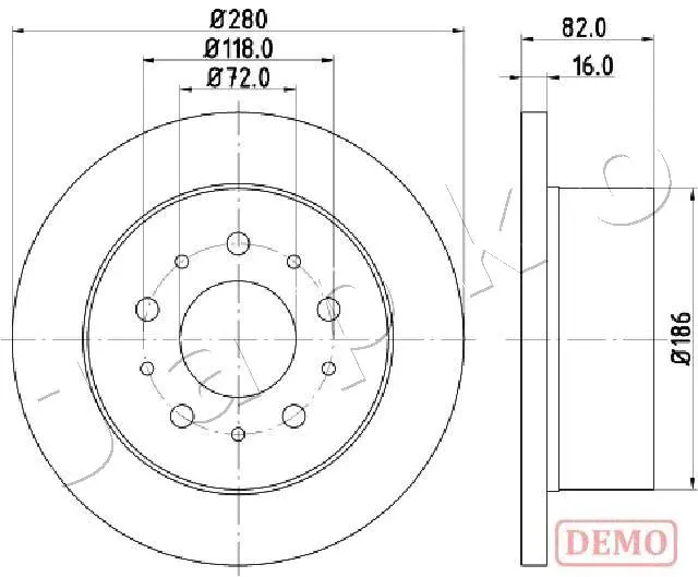 Disque de frein JAPKO 610216C