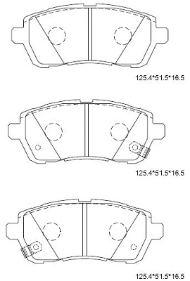 Kit de plaquettes de frein, frein à disque ASIMCO KD3748