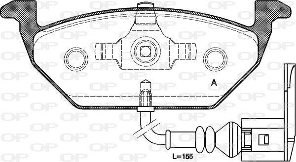 Kit de plaquettes de frein, frein à disque OPEN PARTS BPA0633.21